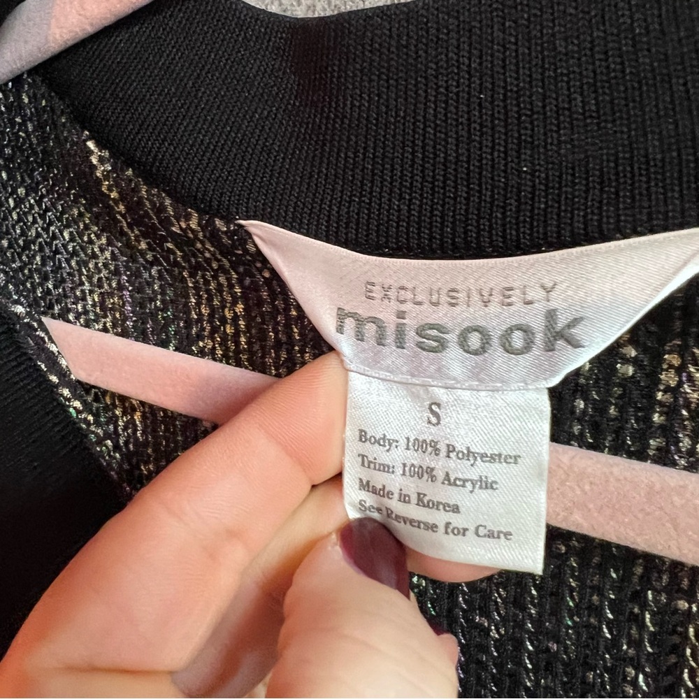 MISOOK Quiet Luxury Multicolor Investment Capsule Black Button-Front Cardigan, S - Picture 11 of 11